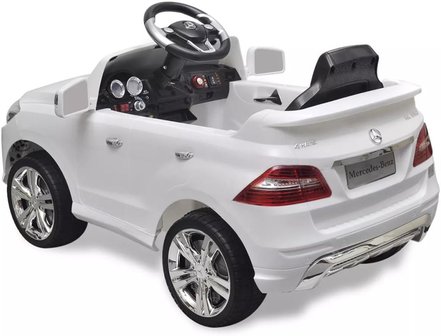 Elektrische Kinderauto Mercedes-Benz ML350 Wit 6V Met Afstandsbediening