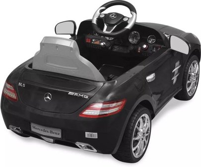 Elektrische Kinderauto Mercedes-Benz SLS AMG Zwart 6V Met Afstandsbediening