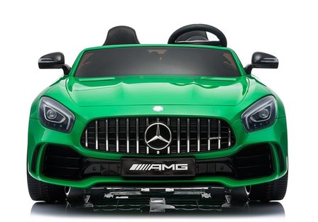 Elektrische Kinderauto Mercedes Benz GT R Groen 2 Persoons Auto 24V Met Afstandsbediening FULL OPTIONS