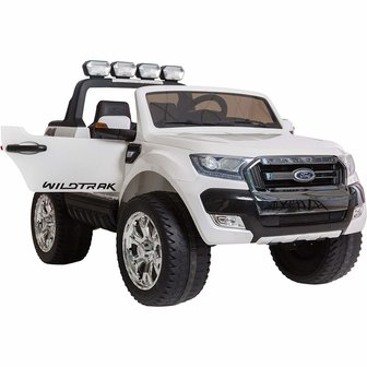 Elektrische Kinderauto Ford Ranger F650 4x4 Wit 2 persoons 24V MP4 Scherm Met Afstandsbediening FULL OPTION