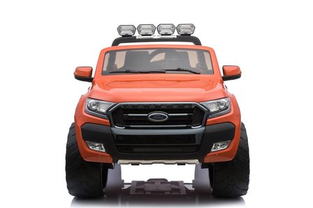 Elektrische Kinderauto Ford Ranger F650 4x4 Oranje 2 persoons 24V MP4 Scherm Met Afstandsbediening FULL OPTION