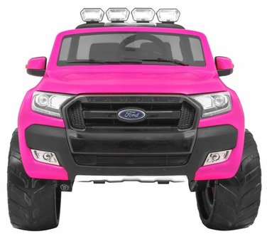 Elektrische Kinderauto Ford Ranger F650 4x4 Roze 2 persoons 24V MP4 Scherm Met Afstandsbediening FULL OPTION