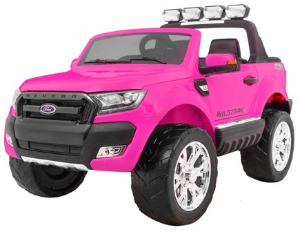 Elektrische Kinderauto Ford Ranger F650 Roze 2 persoons MP4 Scherm 12V Met Afstandsbediening FULL OPTION