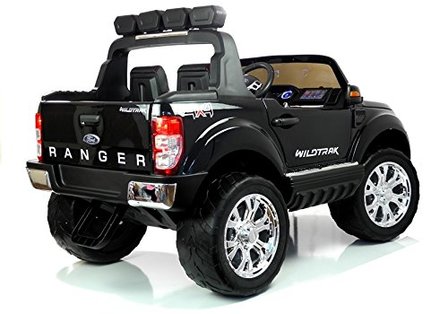 Elektrische Kinderauto Ford Ranger F650 Zwart 2 persoons MP4 Scherm 12V Met Afstandsbediening FULL OPTION