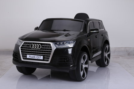 Elektrische Kinderauto Audi Q7 Zwart 12V Met Afstandsbediening 