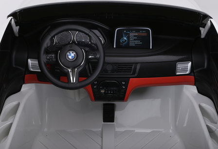  Elektrische Kinderauto BMW X6M Wit 12V Met Afstandsbediening 2 Persoons Auto