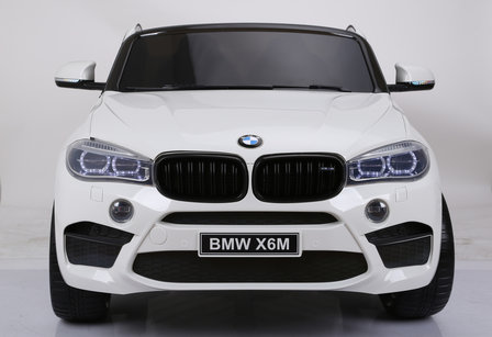  Elektrische Kinderauto BMW X6M Wit 12V Met Afstandsbediening 2 Persoons Auto