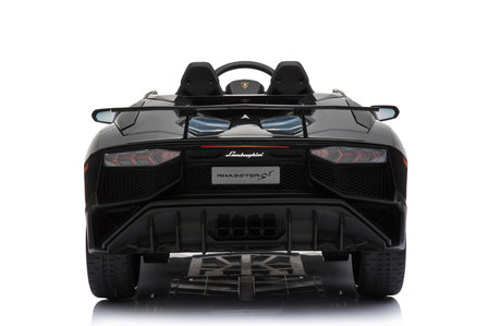 Elektrische Kinderauto Lamborghini Aventador SV Zwart 12V Met Afstandsbediening 