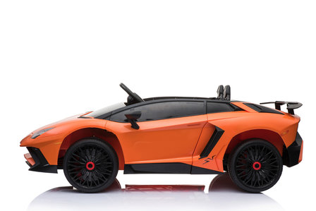 Elektrische Kinderauto Lamborghini Aventador SV Oranje 12V Met Afstandsbediening 