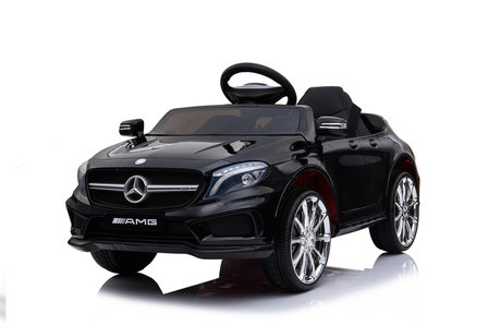 Elektrische Kinderauto Mercedes-Benz GLA45 AMG Zwart 12V Met Afstandsbediening