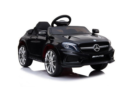 Elektrische Kinderauto Mercedes-Benz GLA45 AMG Zwart 12V Met Afstandsbediening