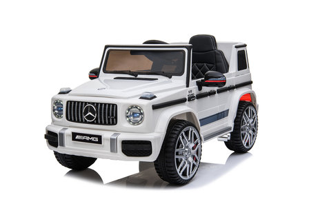 Elektrische Kinderauto Mercedes-Benz G63 AMG Wit 12V Met Afstandsbediening