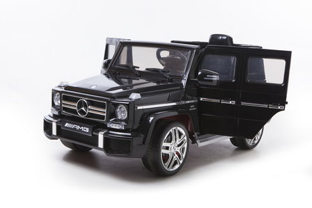 Elektrische Kinderauto Mercedes-Benz G63 AMG Zwart 12V Met Afstandsbediening FULL OPTION