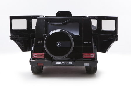 Elektrische Kinderauto Mercedes-Benz G63 AMG Zwart 12V Met Afstandsbediening FULL OPTION