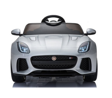 Elektrische Kinderauto Jaguar F-Type 12V met Afstandsbediening - Zilver