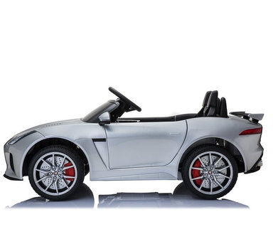 Elektrische Kinderauto Jaguar F-Type 12V met Afstandsbediening - Zilver