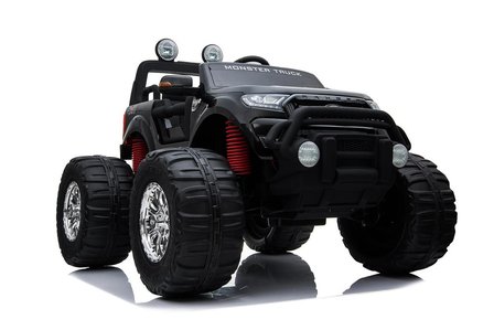 Elektrische Kinderauto Ford Monster Truck 4x4 - Zwart met Mp4 Scherm en Afstandsbediening FULL OPTION