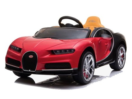 Elektrische Kinderauto Bugatti Chiron 12V met Afstandsbediening - Rood