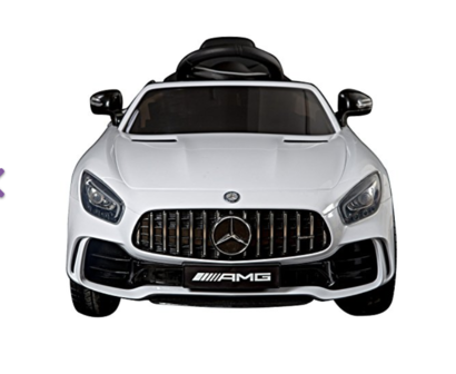 Elektrische Kinderauto Mercedes-Benz GTR AMG Wit 12V Met Afstandsbediening FULL OPTIONS