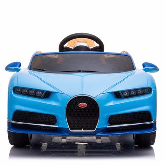 Elektrische Kinderauto Bugatti Chiron 12V met Afstandsbediening - Blauw