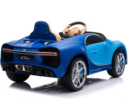 Elektrische Kinderauto Bugatti Chiron 12V met Afstandsbediening - Blauw