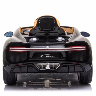 Elektrische Kinderauto Bugatti Chiron 12V met Afstandsbediening - Zwart 