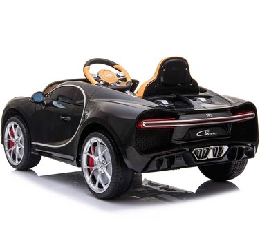 Elektrische Kinderauto Bugatti Chiron 12V met Afstandsbediening - Zwart 