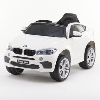 Elektrische Kinderauto BMW X6M Wit 12V Met Afstandsbediening