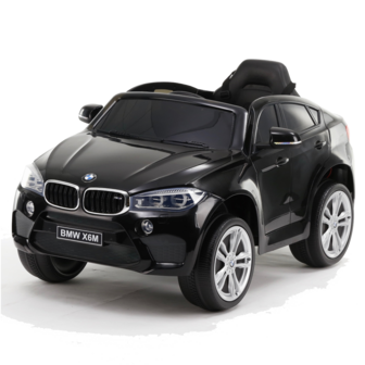 Elektrische Kinderauto BMW X6M Zwart 12V Met Afstandsbediening 