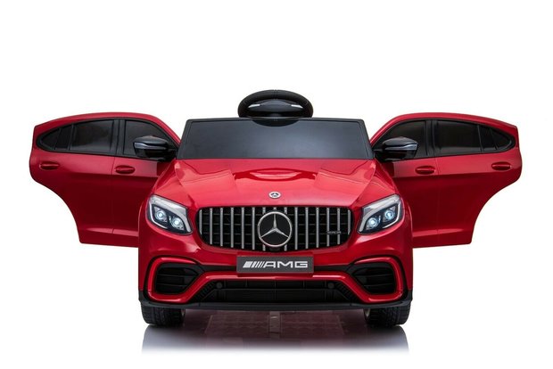 Elektrische Kinderauto Mercedes Benz GLC 63 S Rood 12V Met Afstandsbediening FULL OPTIONS