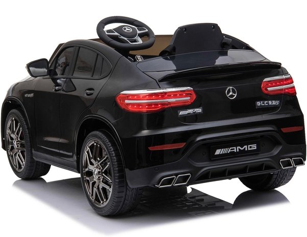 Elektrische Kinderauto Mercedes Benz GLC 63 S Zwart 12V Met Afstandsbediening FULL OPTIONS