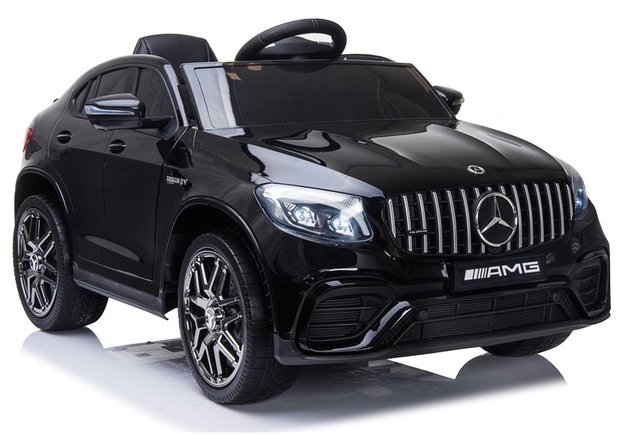 Elektrische Kinderauto Mercedes Benz GLC 63 S Zwart 12V Met Afstandsbediening FULL OPTIONS