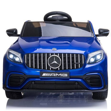 Elektrische Kinderauto Mercedes Benz GLC 63 S Blauw 12V Met Afstandsbediening FULL OPTIONS