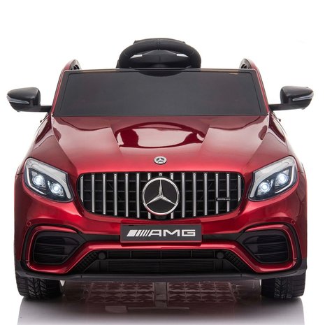 Elektrische Kinderauto Mercedes Benz GLC 63 S Rood 12V Met Afstandsbediening FULL OPTIONS