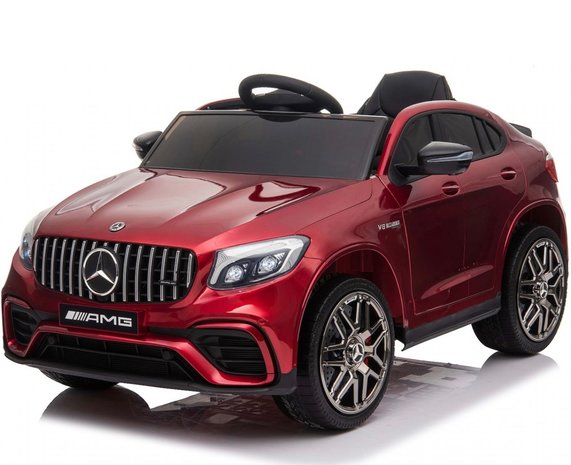 Elektrische Kinderauto Mercedes Benz GLC 63 S Rood 12V Met Afstandsbediening FULL OPTIONS