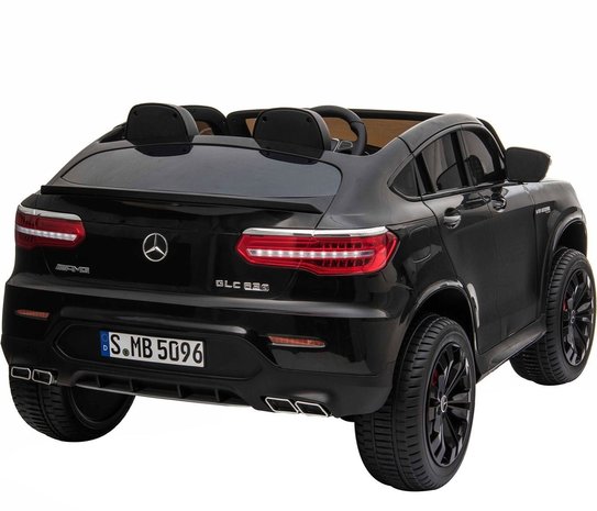 Elektrische Kinderauto Mercedes Benz GLC 63 S Zwart 2 Persoons 12V Met Afstandsbediening FULL OPTIONS