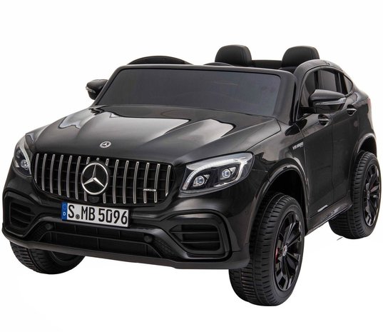 Elektrische Kinderauto Mercedes Benz GLC 63 S Zwart 2 Persoons 12V Met Afstandsbediening FULL OPTIONS