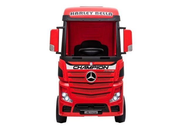 Elektrische Kinder vrachtwagen Mercedes Actross Truck 4x4 Rood 24V Met Afstandsbediening FULL OPTIONS