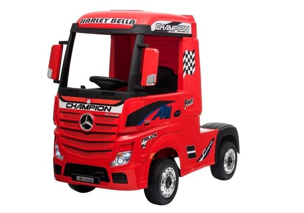 Elektrische Kinder vrachtauto Mercedes Actross Truck 4x4 Rood 24V Met Afstandsbediening FULL OPTIONS