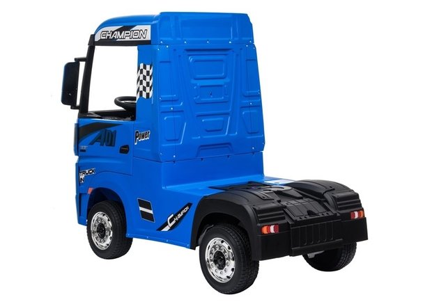 Elektrische Kinder vrachtauto Mercedes Actross Truck 4x4 Blauw 24V Met Afstandsbediening FULL OPTIONS