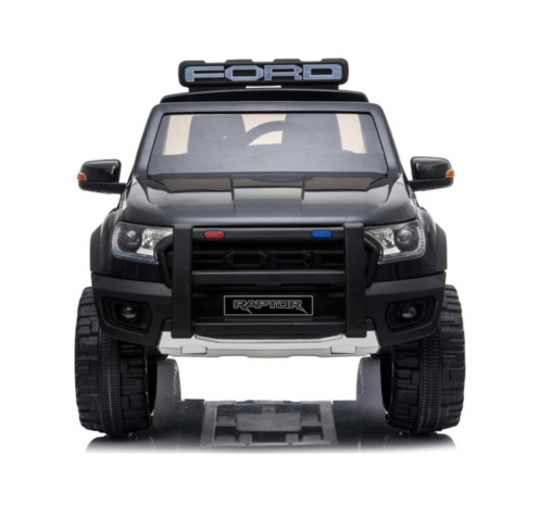 Elektrische Politie Kinderauto Ford Raptor Zwart 2 persoons 12V Met Afstandsbediening FULL OPTION