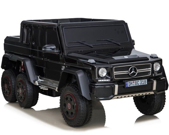 Elektrische Kinderauto Mercedes-Benz G63 AMG 6x6 Zwart 24V Met Afstandsbediening FULL OPTION