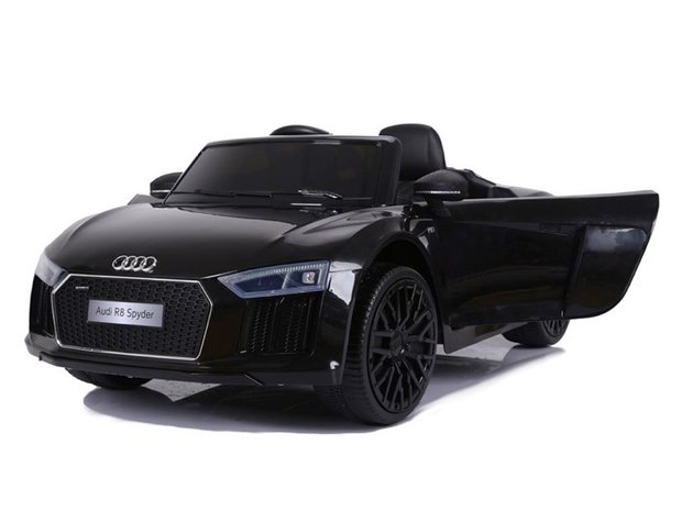 Elektrische Kinderauto Audi R8 Spyder Zwart 12V Met Afstandsbediening