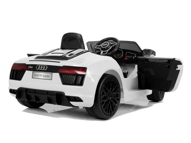 Elektrische Kinderauto Audi R8 Spyder Wit 12V Met Afstandsbediening