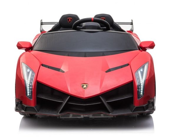 Elektrische Kinderauto Lamborghini Veneno 4x4 Rood 2 persoons 24V Met Afstandsbediening FULL OPTION