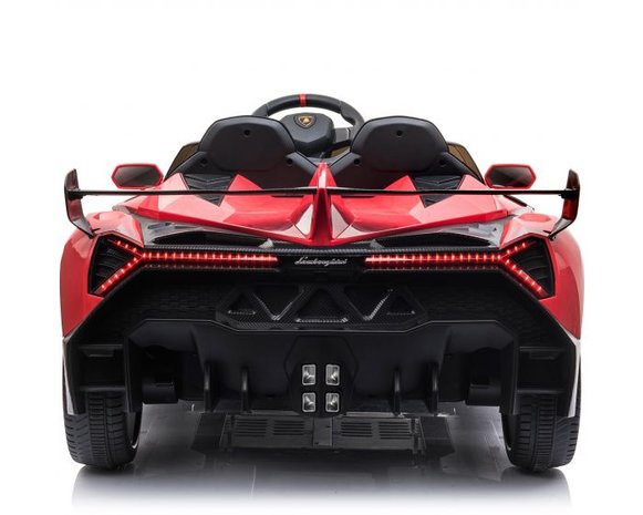 Elektrische Kinderauto Lamborghini Veneno 4x4 Rood 2 persoons 24V Met Afstandsbediening FULL OPTION