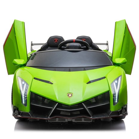 Elektrische Kinderauto Lamborghini Veneno 4x4 Gif Groen 2 persoons 24V Met Afstandsbediening FULL OPTION