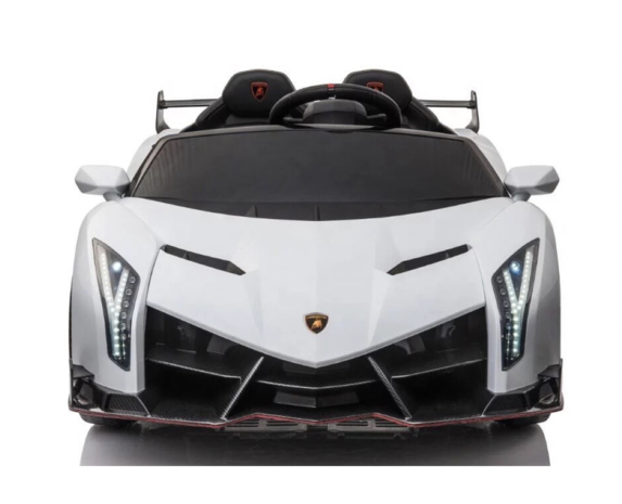 Elektrische Kinderauto Lamborghini Veneno 4x4 Wit 2 persoons 24V Met Afstandsbediening FULL OPTION