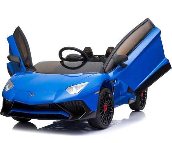 Elektrische Kinderauto Lamborghini Aventador SV Zwart 12V Met Afstandsbediening 