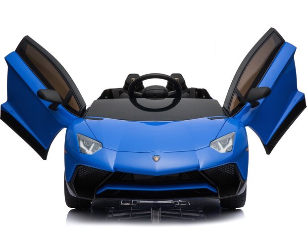 Elektrische Kinderauto Lamborghini Aventador SV Zwart 12V Met Afstandsbediening 